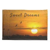 ZonneRomantische oranje en zwarte zoete dromen Kussensloop (Achterkant)