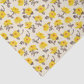 Zonneroos - Met de Hand Geschilderde Bloem Charm i Tissuepapier (Detail)
