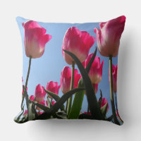 Zonneroze Tulp in Close-up Worpkussen