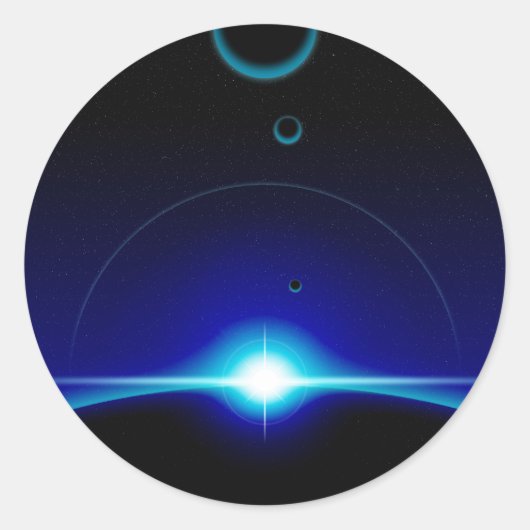 ZonneScene Ronde Sticker (Voorkant)