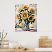 Zonneschappen in Vaas Poster (Keuken)