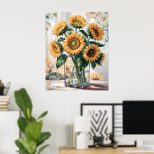 Zonneschappen in Vaas Poster (Thuiskantoor)