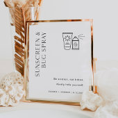 Zonnescherm en touwtrekbord poster