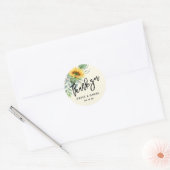 Zonnescherm Eucalyptus Groente Bedankt Ronde Sticker (Envelop)