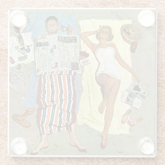 Zonnescherm? Glazen Onderzetter (Achterkant)