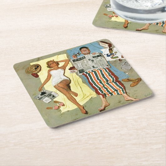 Zonnescherm? Kartonnen Onderzetters (Schuin)