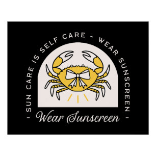 Zonnescherm spf huidkanker preventie bewustzijn perfect poster