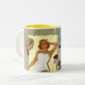 Zonnescherm? Tweekleurige Koffiemok (Voorkant links)