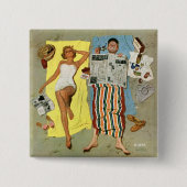 Zonnescherm? Vierkante Button 5,1 Cm (Voorkant)