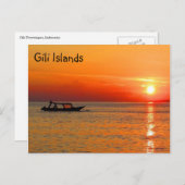 zonnescherm voor gili - eilanden briefkaart (Voorkant / Achterkant)