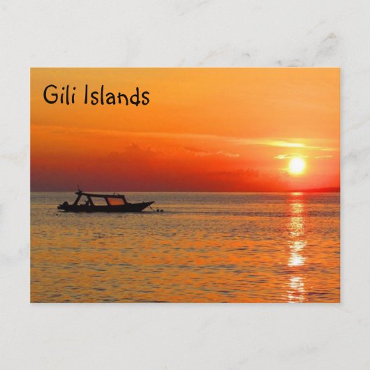 zonnescherm voor gili - eilanden briefkaart (Voorkant)