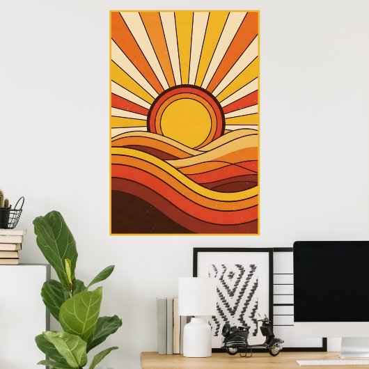  zonneschermen 70s poster (Thuiskantoor)