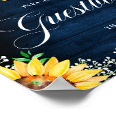 Zonneschermen met baby's adem en navy logboek voor poster (Hoek)