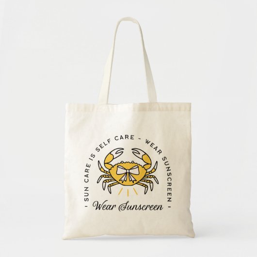Zonneschermfactor dermatoloog zelfzorg zonneherinn tote bag (Voorkant)