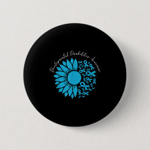 Zonneschijf Blauwe Lint Ontwikkelingsstoornissen A Ronde Button 5,7 Cm