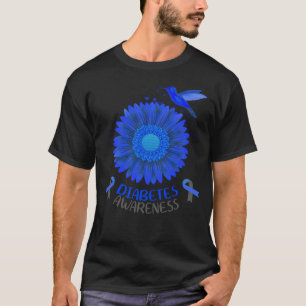 Zonneschijf Kolibrie Suikerziekte Bewustzijn T-shirt