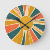 Zonneschijfvormige wandklok (Voorkant)