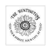 Zonneschijn #1 Aangepaste familienaam adres  Rubberstempel (Afrduk)