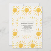 zonneschijn 1 verjaardag waterverf zon multi foto kaart (Achterkant)