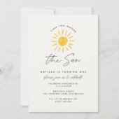 zonneschijn 1 verjaardag waterverf zongeel modern kaart (Voorkant)