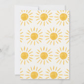 zonneschijn 1 verjaardag waterverf zongeel modern kaart (Achterkant)