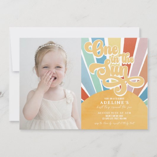 Zonneschijn 1e verjaardag Boho One in de zon Afbee Kaart (Voorkant)