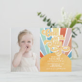 Zonneschijn 1e verjaardag Boho One in de zon Afbee Kaart (Staand voorkant)