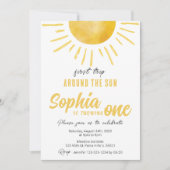 Zonneschijn 1e verjaardag Eerste reis rond de zon Kaart (Voorkant)