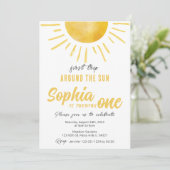 Zonneschijn 1e verjaardag Eerste reis rond de zon Kaart (Staand voorkant)