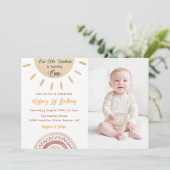 Zonneschijn 1e Verjaardag Onze Kleine Zonneschijn Kaart (Staand voorkant)