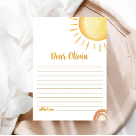 Zonneschijn 1e Verjaardag Tijd Capsule Kaart