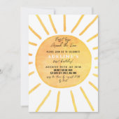 Zonneschijn 1e verjaardag Waterverf rond de zon Kaart (Voorkant)