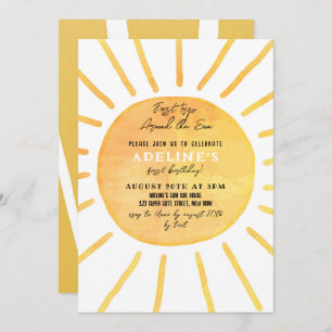 Zonneschijn 1e verjaardag Waterverf rond de zon Kaart