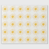 Zonneschijn 1e verjaardag waterverf zon cadeaupapier (Vlak)