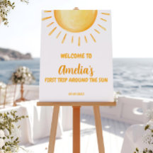 Zonneschijn 1e Verjaardag Welkomstbord