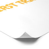 Zonneschijn 1e Verjaardag Welkomstbord Poster (Hoek)