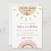 Zonneschijn 2e Verjaardag Onze Kleine Zonneschijn Kaart (Voorkant)