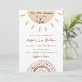 Zonneschijn 2e Verjaardag Onze Kleine Zonneschijn Kaart (Staand voorkant)