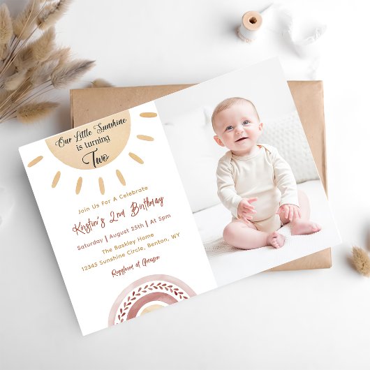 Zonneschijn 2e Verjaardag Onze Kleine Zonneschijn  Kaart