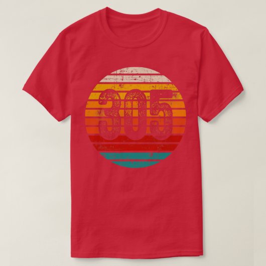 zonneschijn 305 — Gebiedscode T-shirt (Design voorkant)