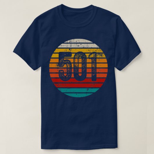 zonneschijn 501 — Gebiedscode T-shirt (Design voorkant)