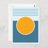 Zonneschijn abstract ontwerp briefkaart (Voorkant / Achterkant)