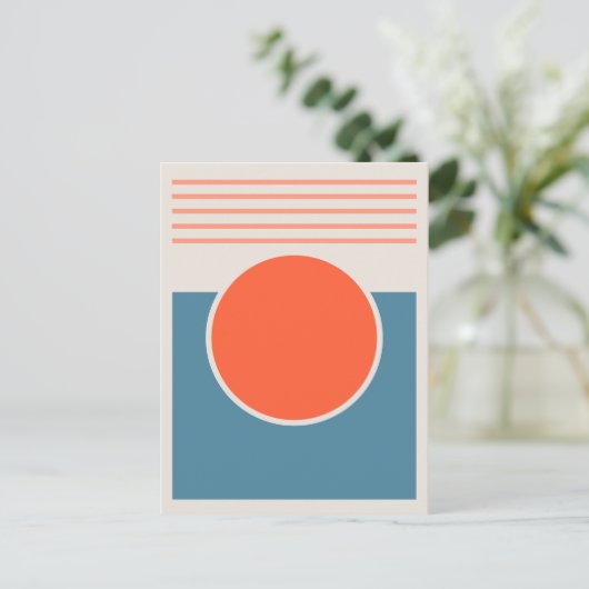 Zonneschijn abstract ontwerp briefkaart (Staand voorkant)