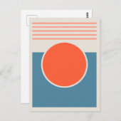 Zonneschijn abstract ontwerp briefkaart (Voorkant / Achterkant)