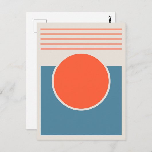 Zonneschijn abstract ontwerp briefkaart (Voorkant / Achterkant)