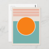 Zonneschijn abstract ontwerp briefkaart (Voorkant / Achterkant)