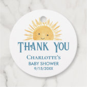 Zonneschijn Baby Shower Bedankt Bedankjes Labels (Voorkant)