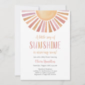 Zonneschijn Baby shower, een kleine zonnestraal Kaart (Voorkant)
