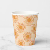 Zonneschijn baby shower hier komt de zoon papieren bekers (Achterkant)