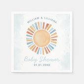 Zonneschijn Baby shower Papier Servet (Voorkant)